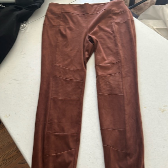 NWOT Sundance faux suede brown lux leggings - Picture 2 of 9